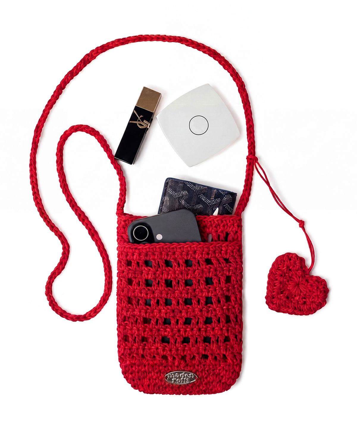마덴롤즈(MADENROLLS) Crochet Mini Bag Red