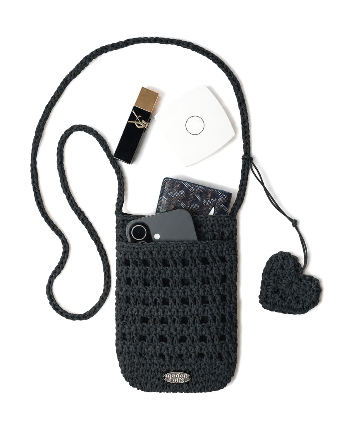 마덴롤즈(MADENROLLS) Crochet Mini Bag Black