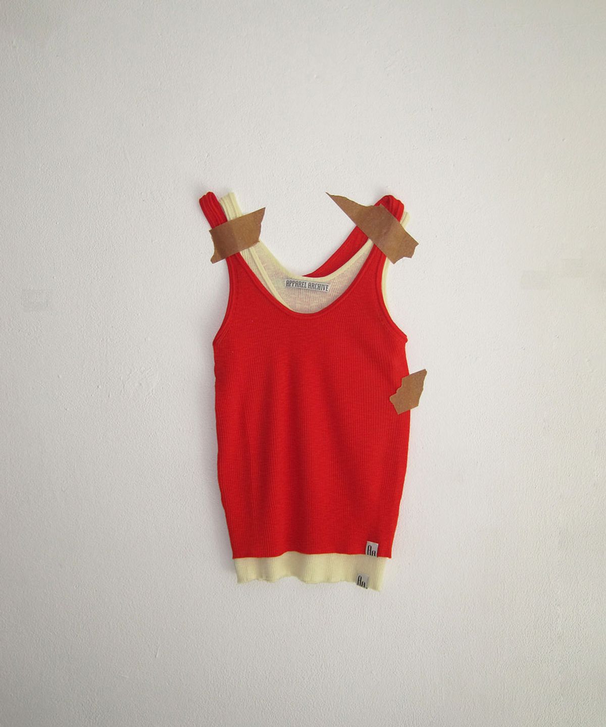 어패럴아카이브(APPAREL ARCHIVE) Halo layered knit sleeveless - Red