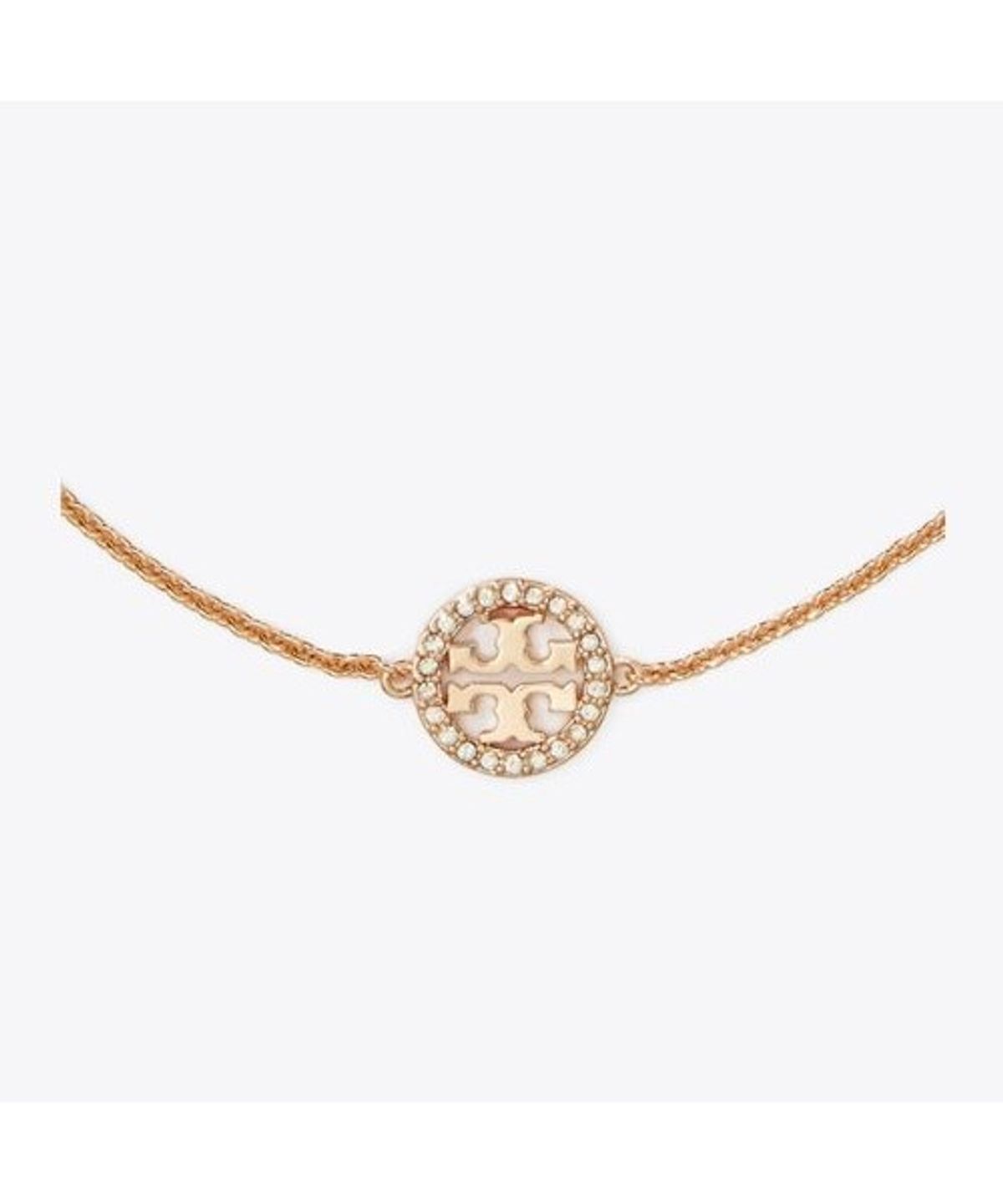 토리버치(TORYBURCH) 델리케이트 아이콘 파베 체인 브레이슬릿 - 로즈 골드 / 크리스탈