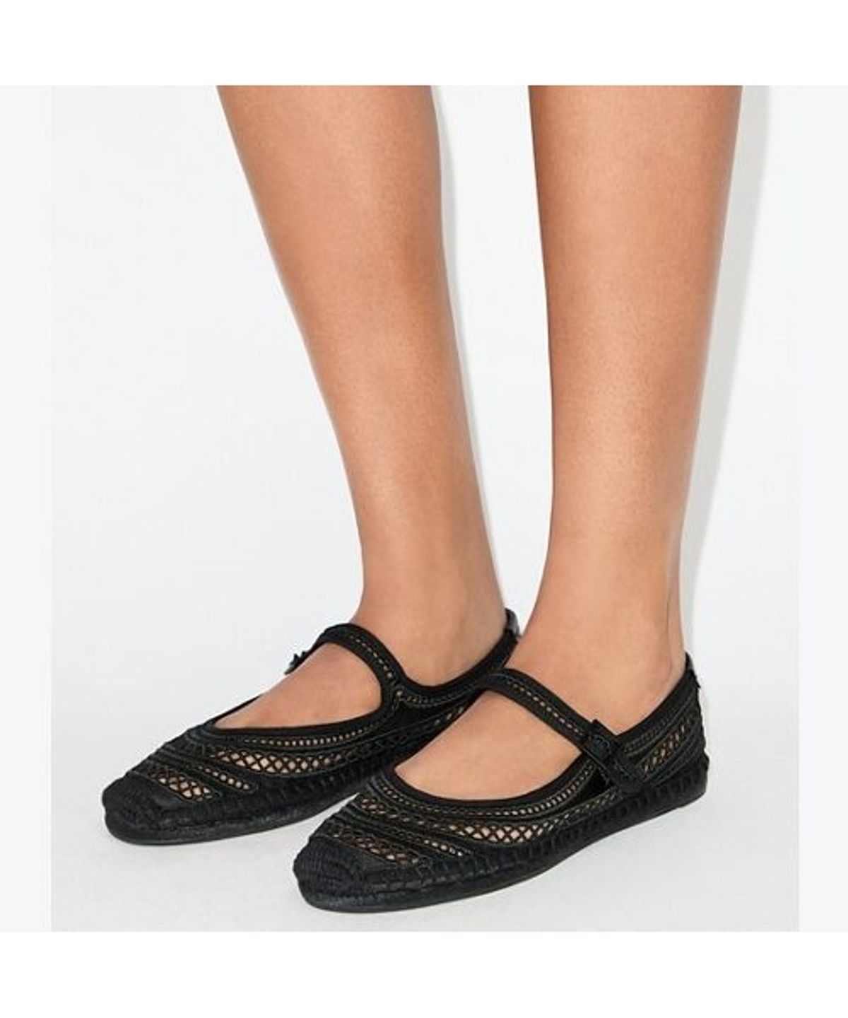 토리버치(TORYBURCH) 오픈 위브 메리 제인 에스파드리유 - 퍼펙트 블랙