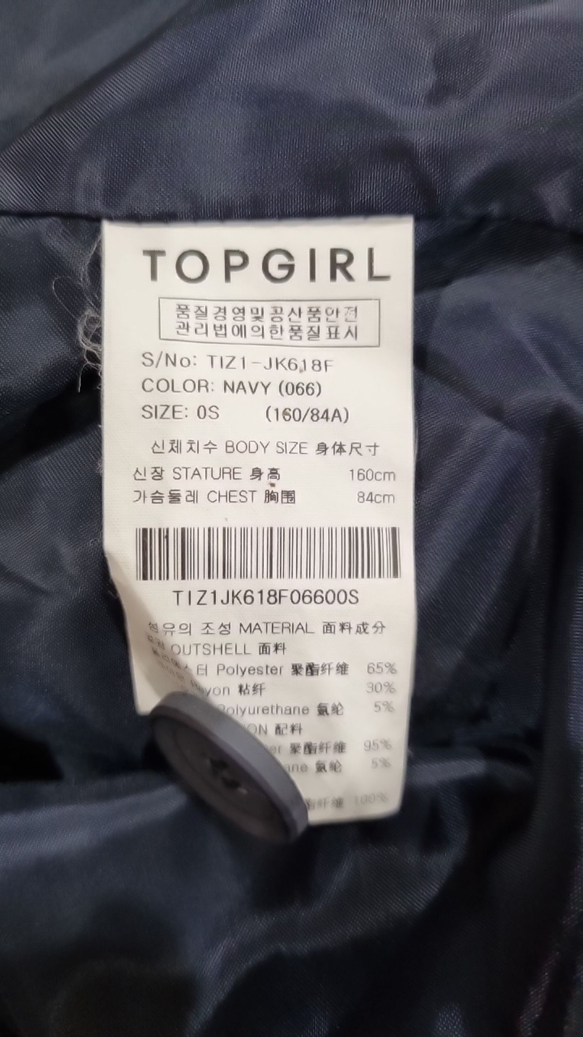 탑걸(TOPGIRL) 봄 가을 코트 S