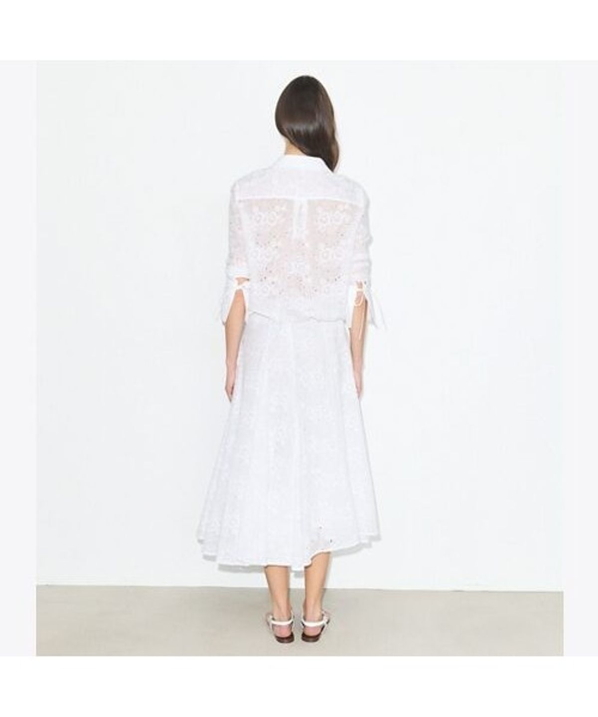 토리버치(TORYBURCH) 아일렛 코튼 블라우스 - 화이트