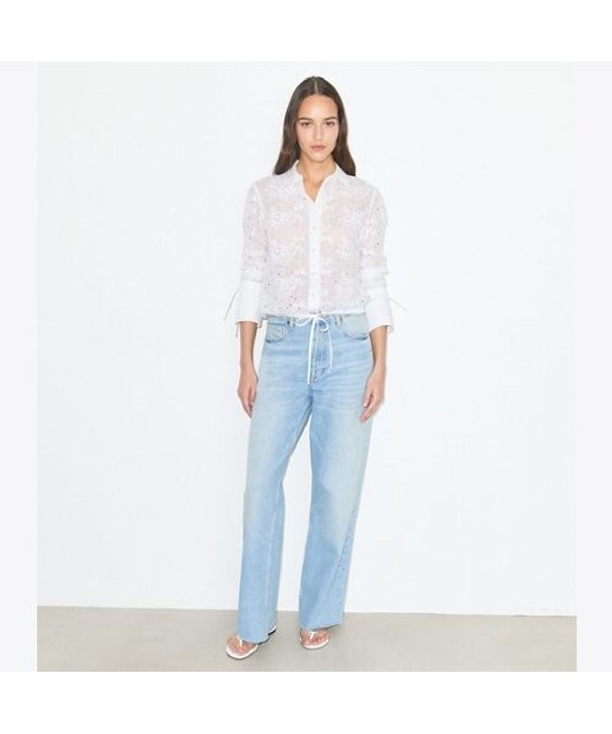 토리버치(TORYBURCH) 아일렛 코튼 블라우스 - 화이트