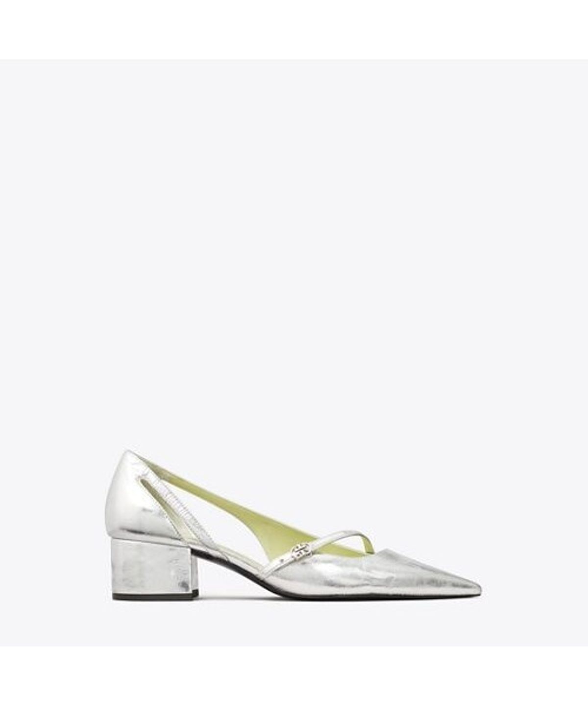토리버치(TORYBURCH) 더블 티 버클 도르세 펌프 - 실버