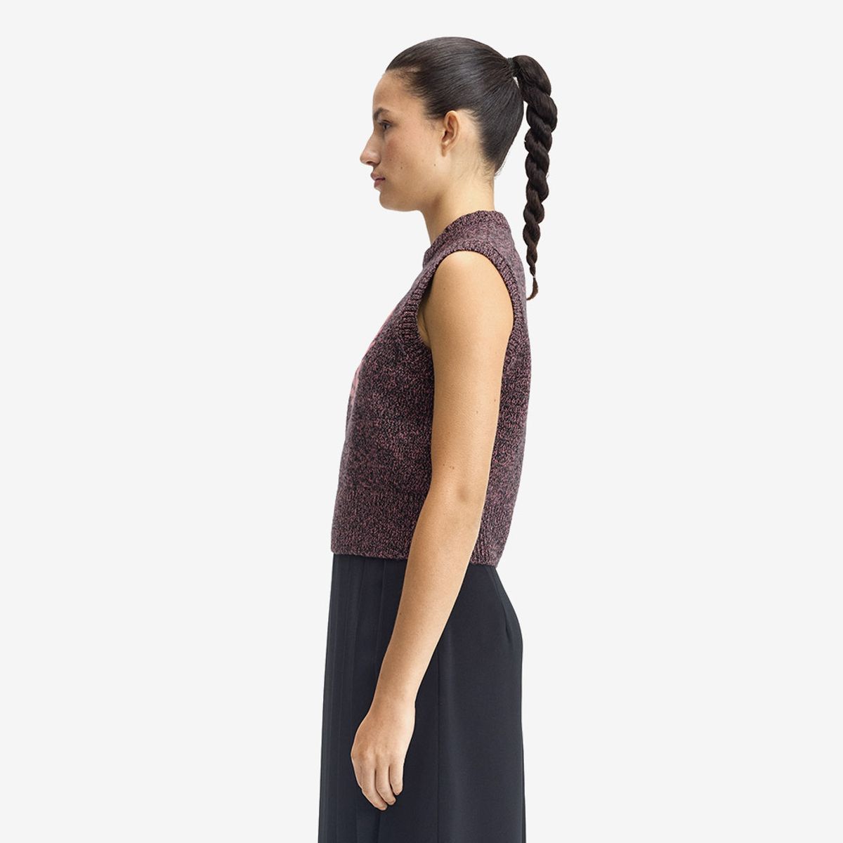 프레드페리(FRED PERRY) [Womens] 트위스트 말 니트 베스트 - 플라밍고 탄 AFPF2531134-Z15