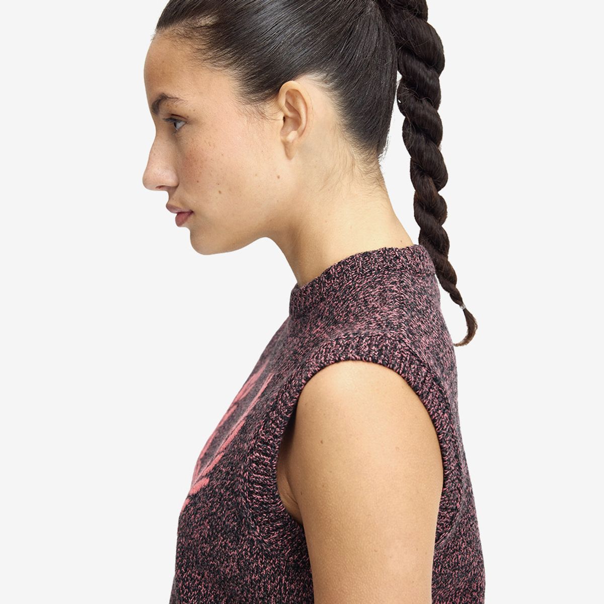 프레드페리(FRED PERRY) [Womens] 트위스트 말 니트 베스트 - 플라밍고 탄 AFPF2531134-Z15