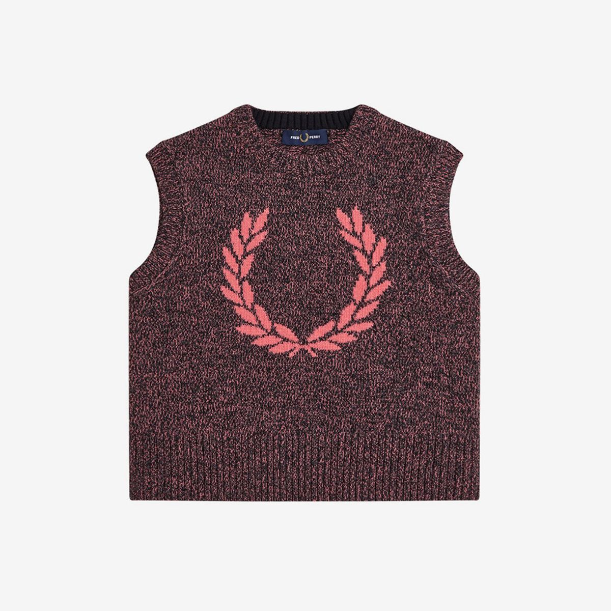 프레드페리(FRED PERRY) [Womens] 트위스트 말 니트 베스트 - 플라밍고 탄 AFPF2531134-Z15