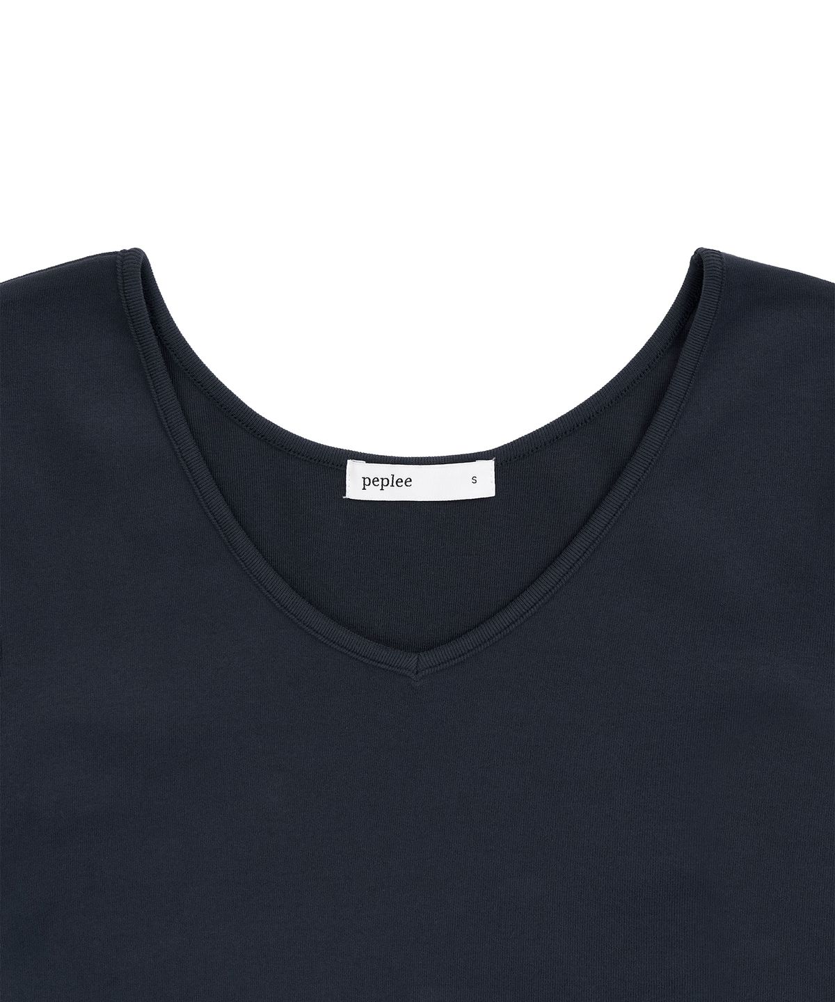 페플리(PEPLEE) V-Neck 3/4 Sleeve Tee (Navy)