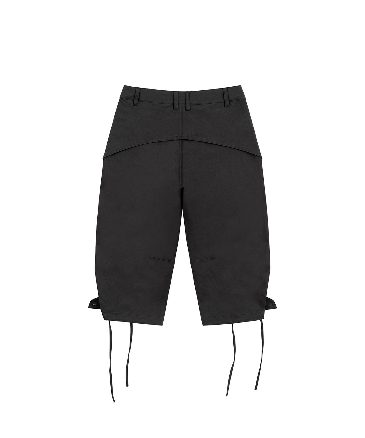 페플리(PEPLEE) Back Flap Curved Capri Pants (Black)