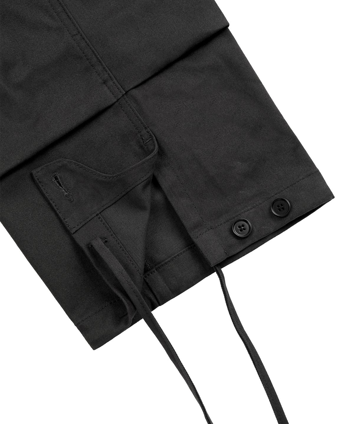 페플리(PEPLEE) Back Flap Curved Capri Pants (Black)