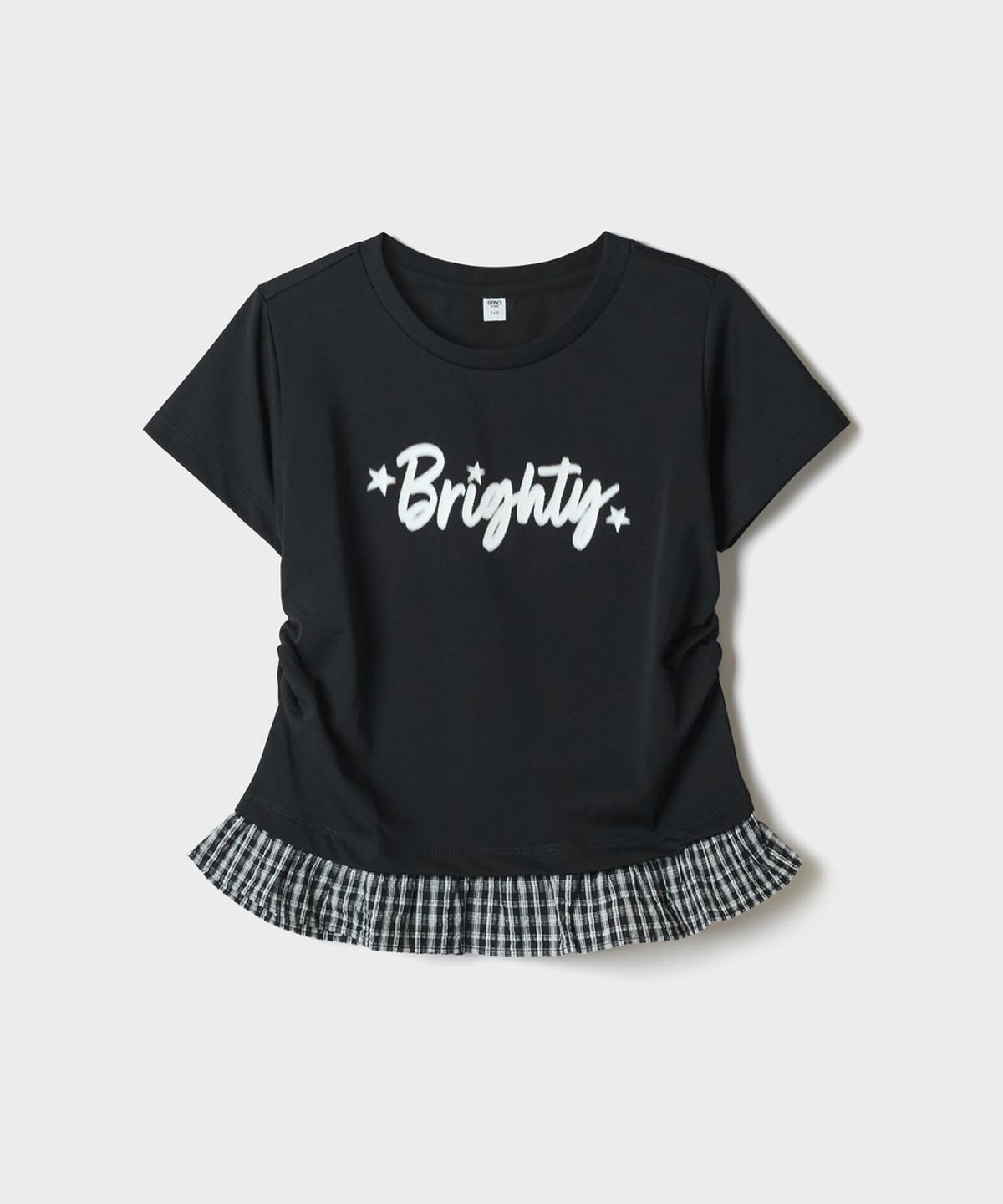 스파오 키즈(SPAO KIDS) [키즈] 여아 체크 프릴 반팔티 (RE)_SPRPG37KG7