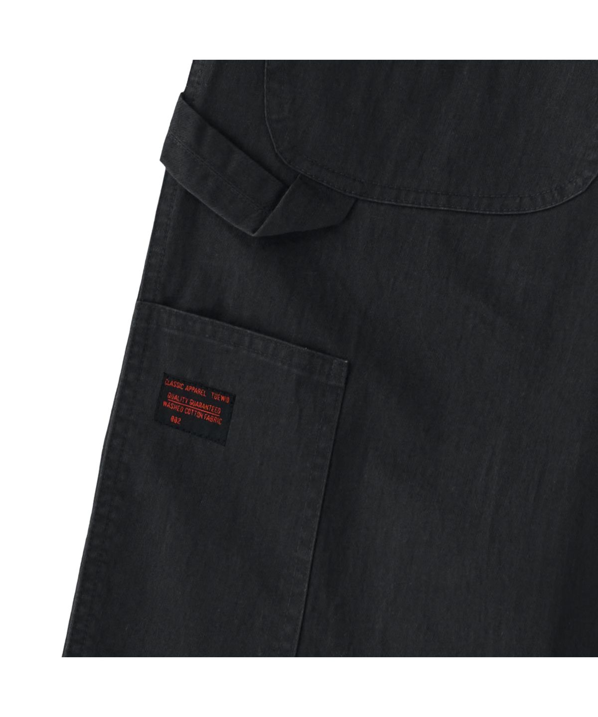 투위드(TUEWID) 002 Washed capenter pants in loose fit black
