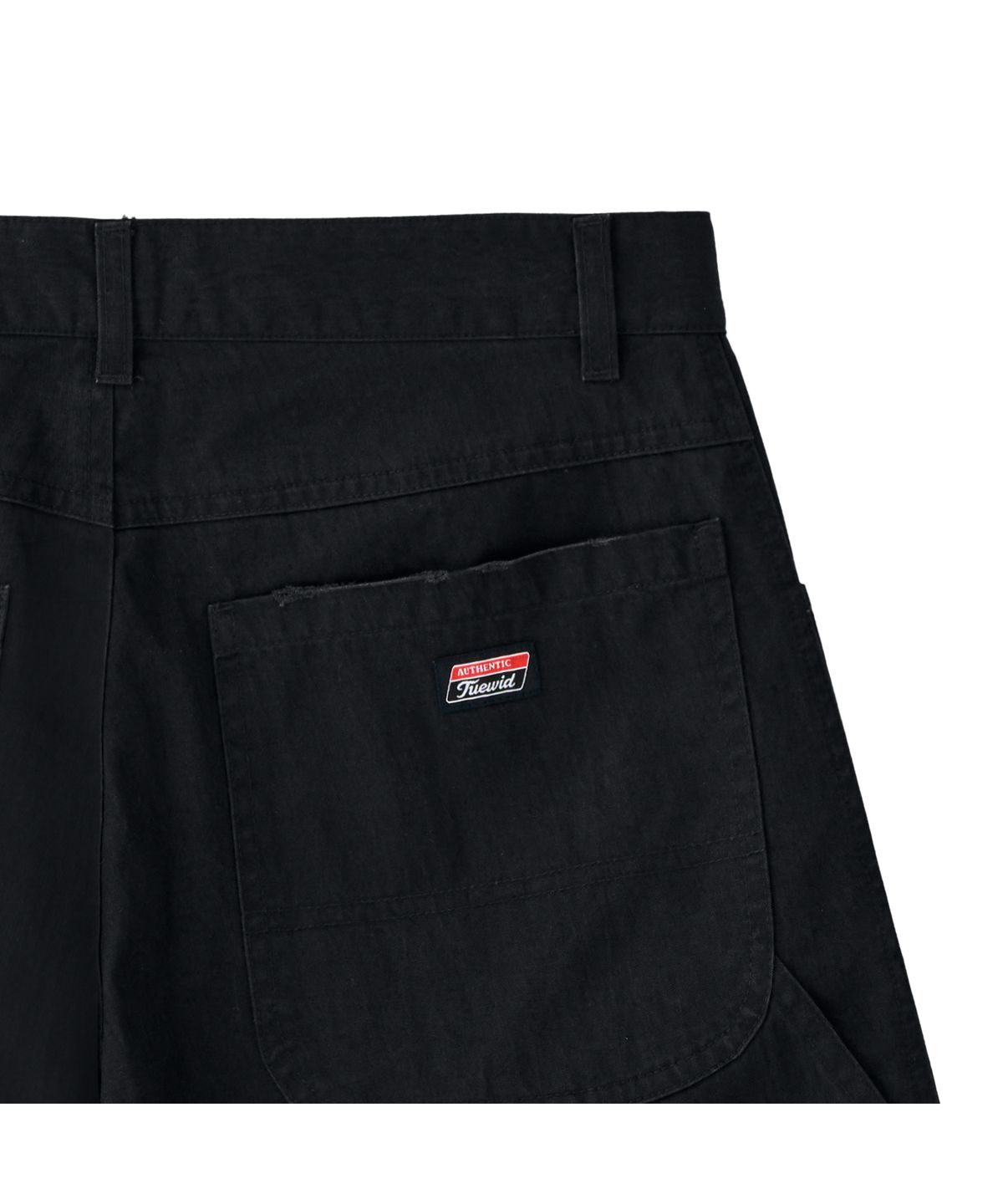 투위드(TUEWID) 002 Washed capenter pants in loose fit black