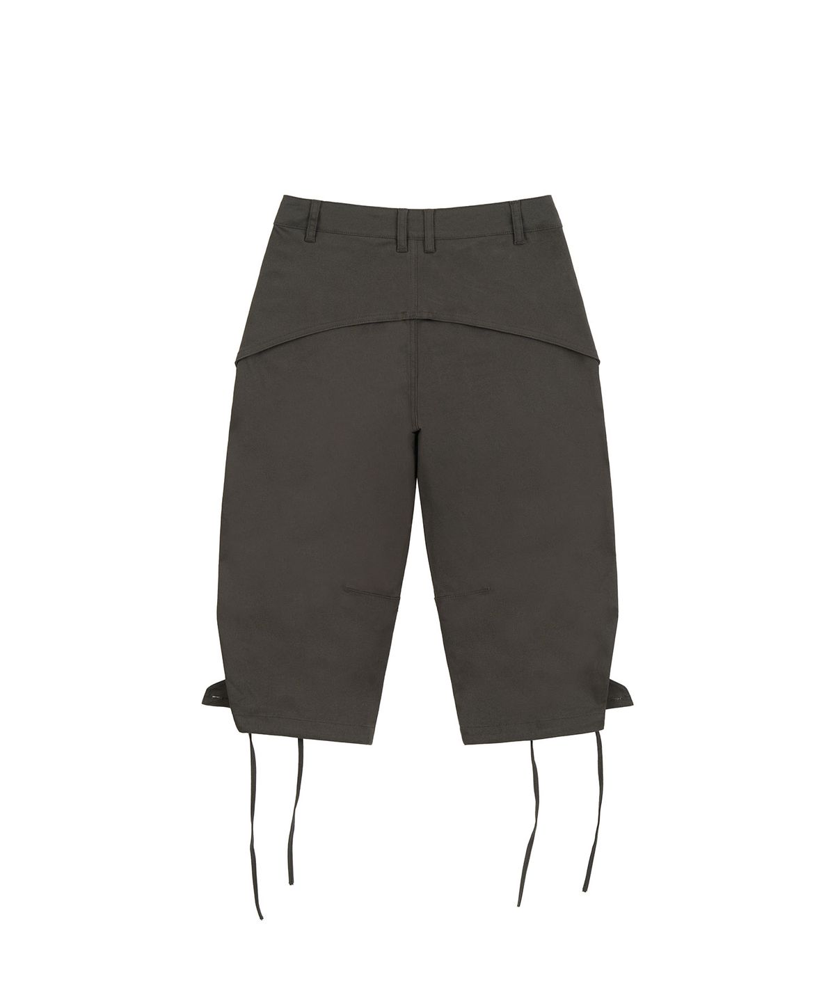 페플리(PEPLEE) Back Flap Curved Capri Pants (Charcoal)