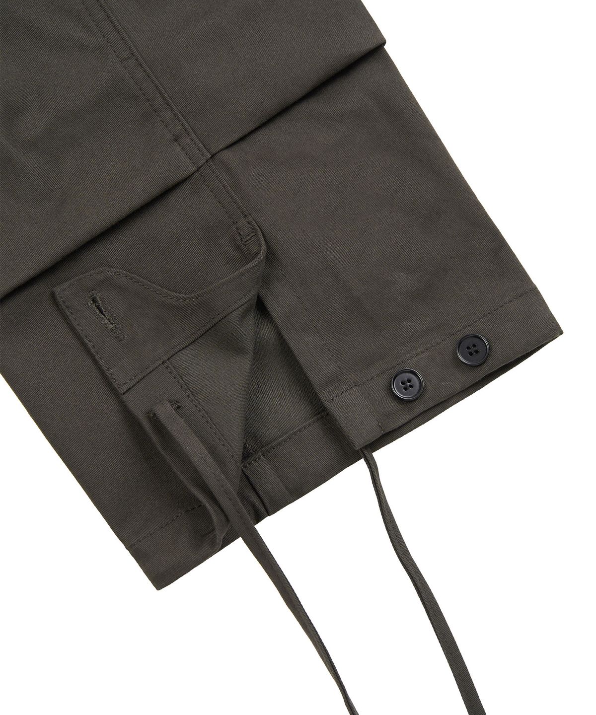 페플리(PEPLEE) Back Flap Curved Capri Pants (Charcoal)