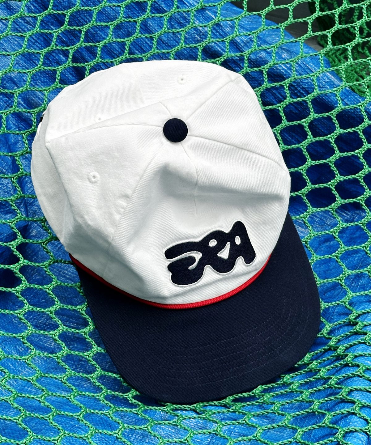 이알에이(ERA) UNISEX ERA BUBBLE LOGO CAP - WHITE NAVY
