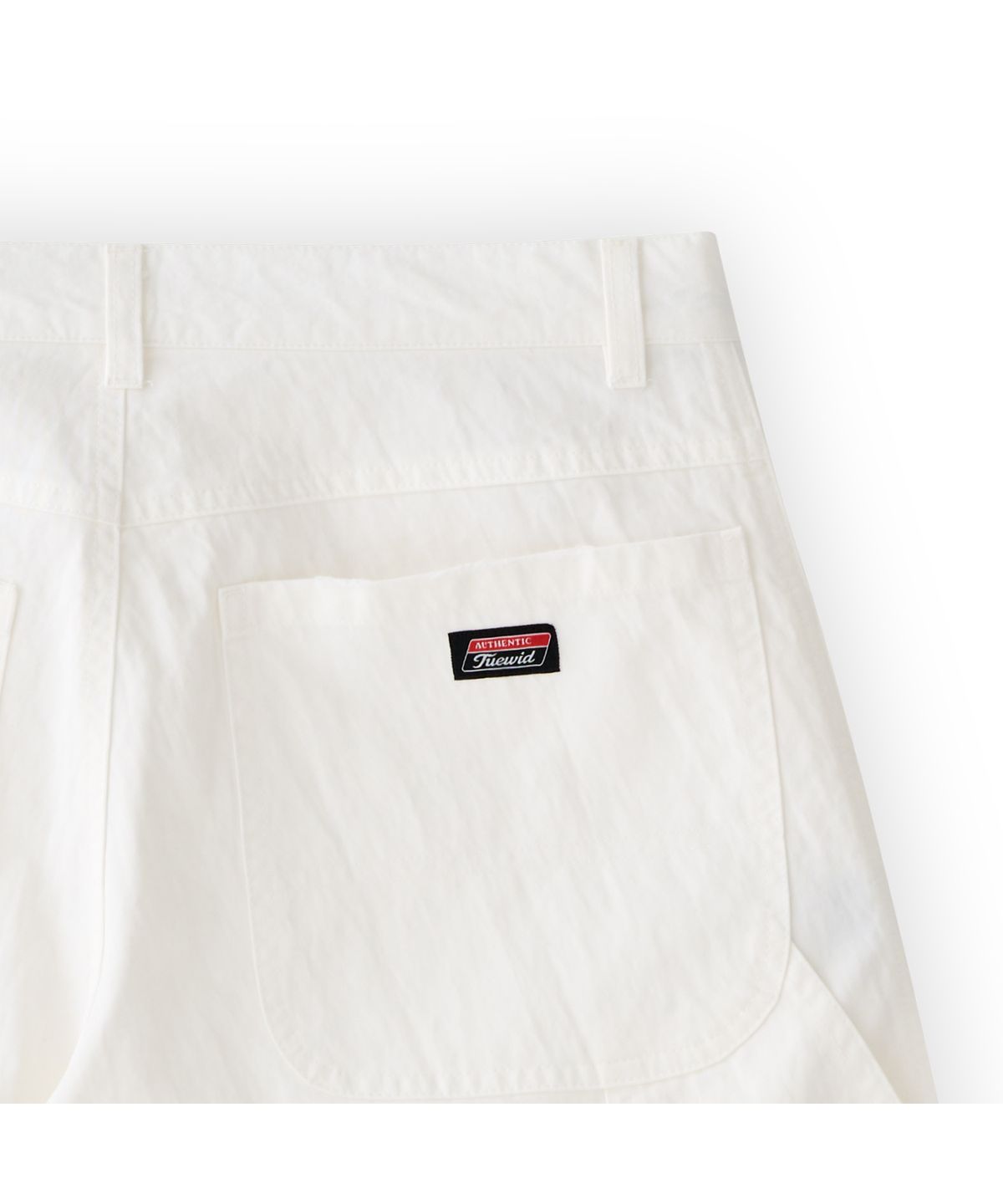 투위드(TUEWID) 002 Washed capenter pants in loose fit white