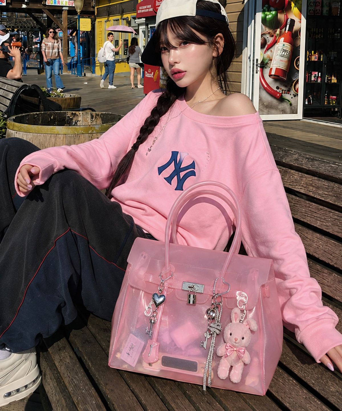 마틴콕스(MATINCOX) Jelly Keyring Bag - Pink
