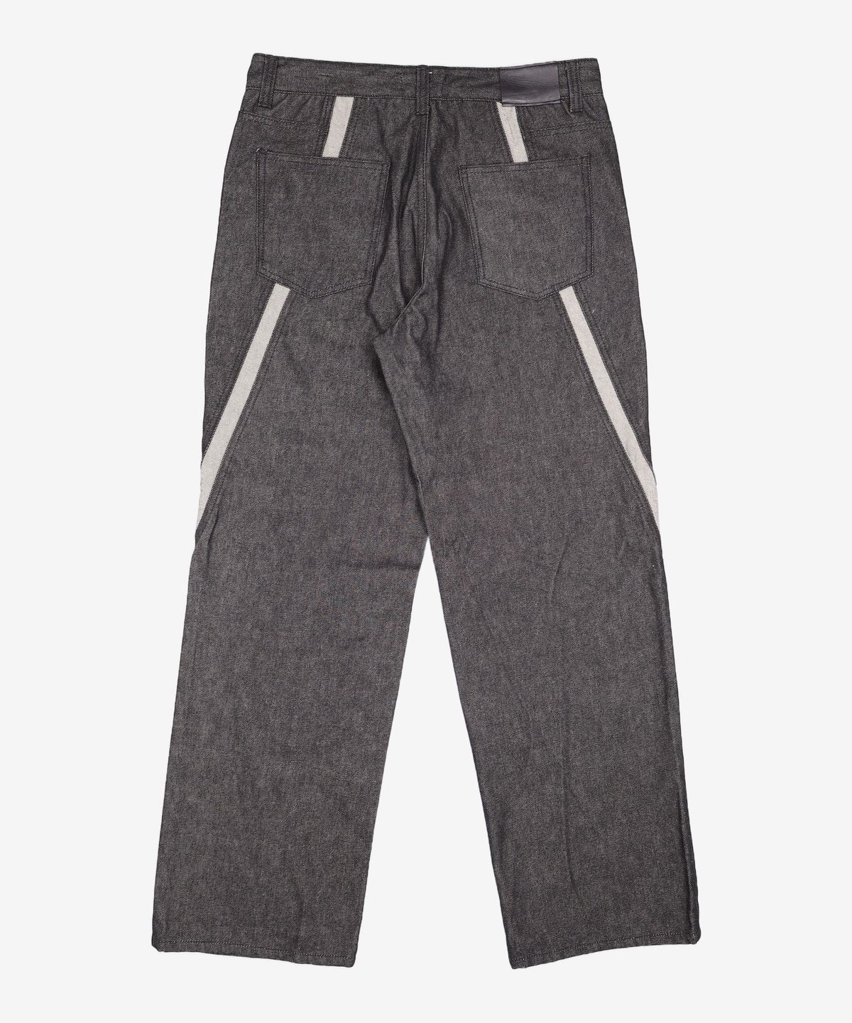 애드오프(ADDOFF) WAVE CURL LINE WIDE DENIM PANTS BLACK 50