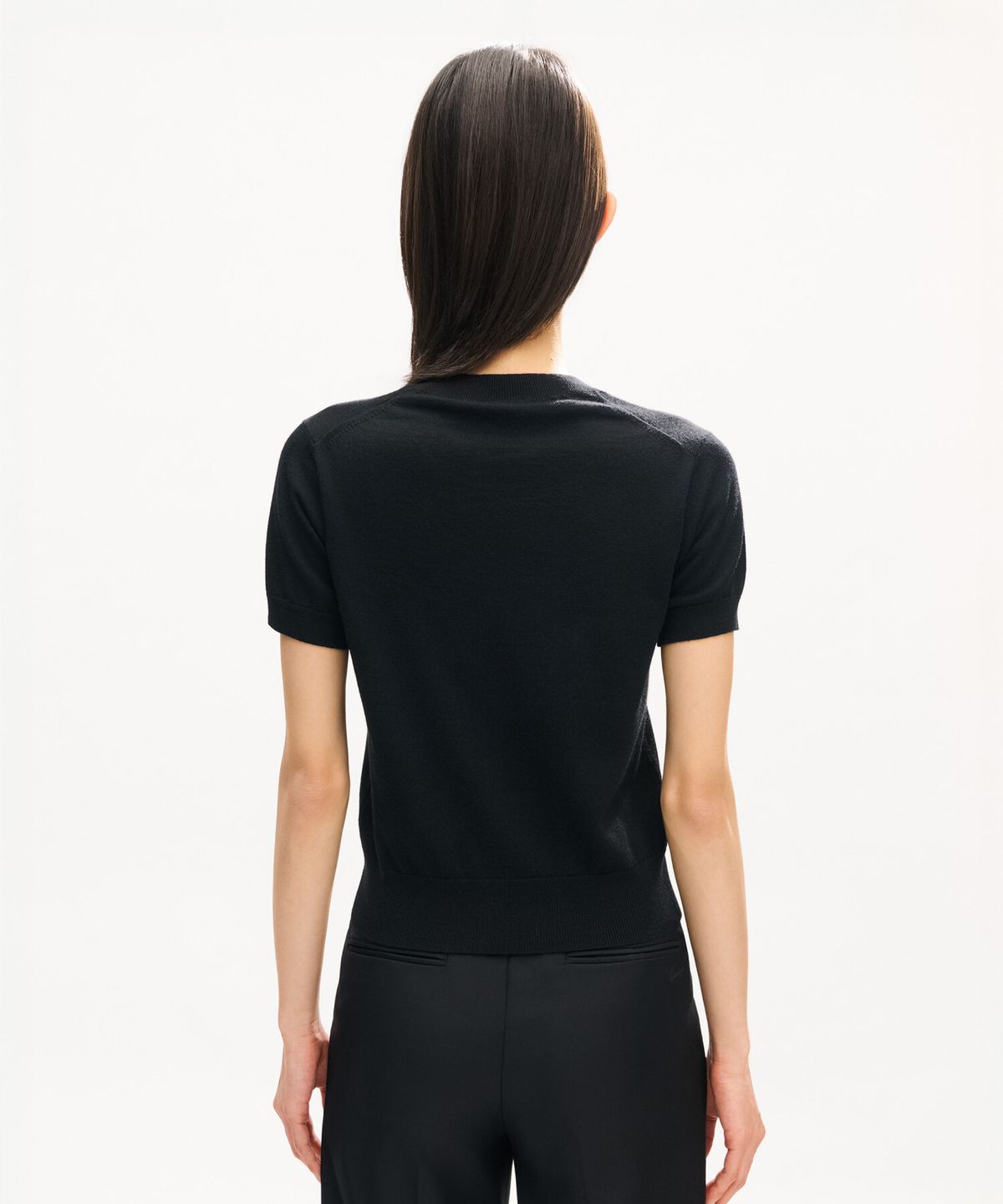 겐조(KENZO) 여성 RWS 겐조 시그니처 메리노 풀오버 반팔 탑K263AW3402BKX