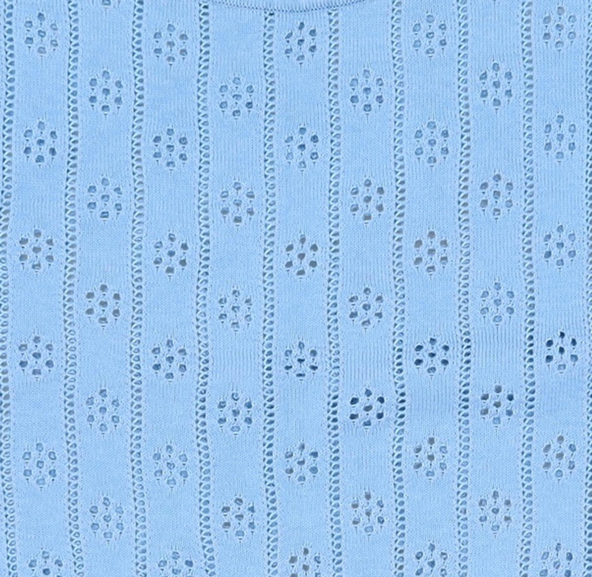 어몽(AMONG) A FLOWER SEED CROCHET KNIT TOP_BLUE S