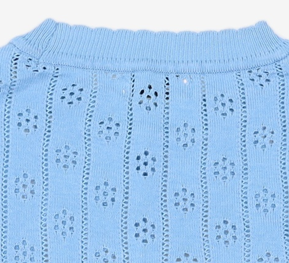 어몽(AMONG) A FLOWER SEED CROCHET KNIT TOP_BLUE S