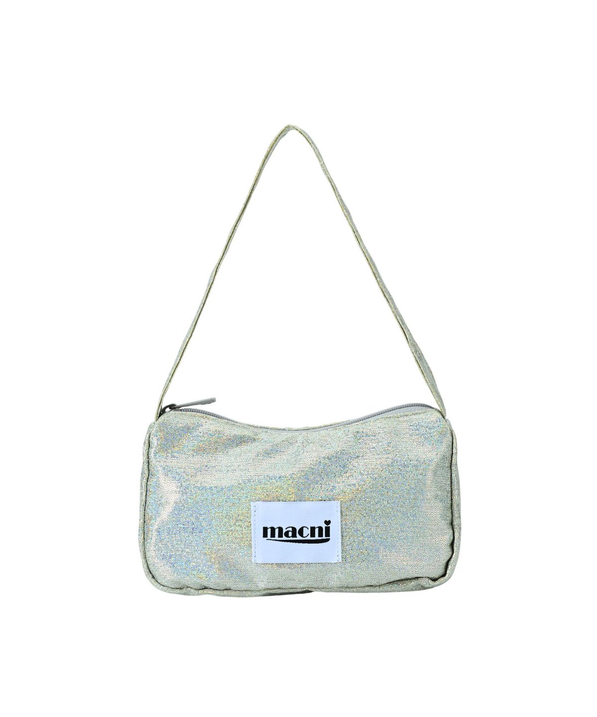 마크니(MACNI) GLITTER MINI POUCH SHOULDER BAG AURORA SILVER