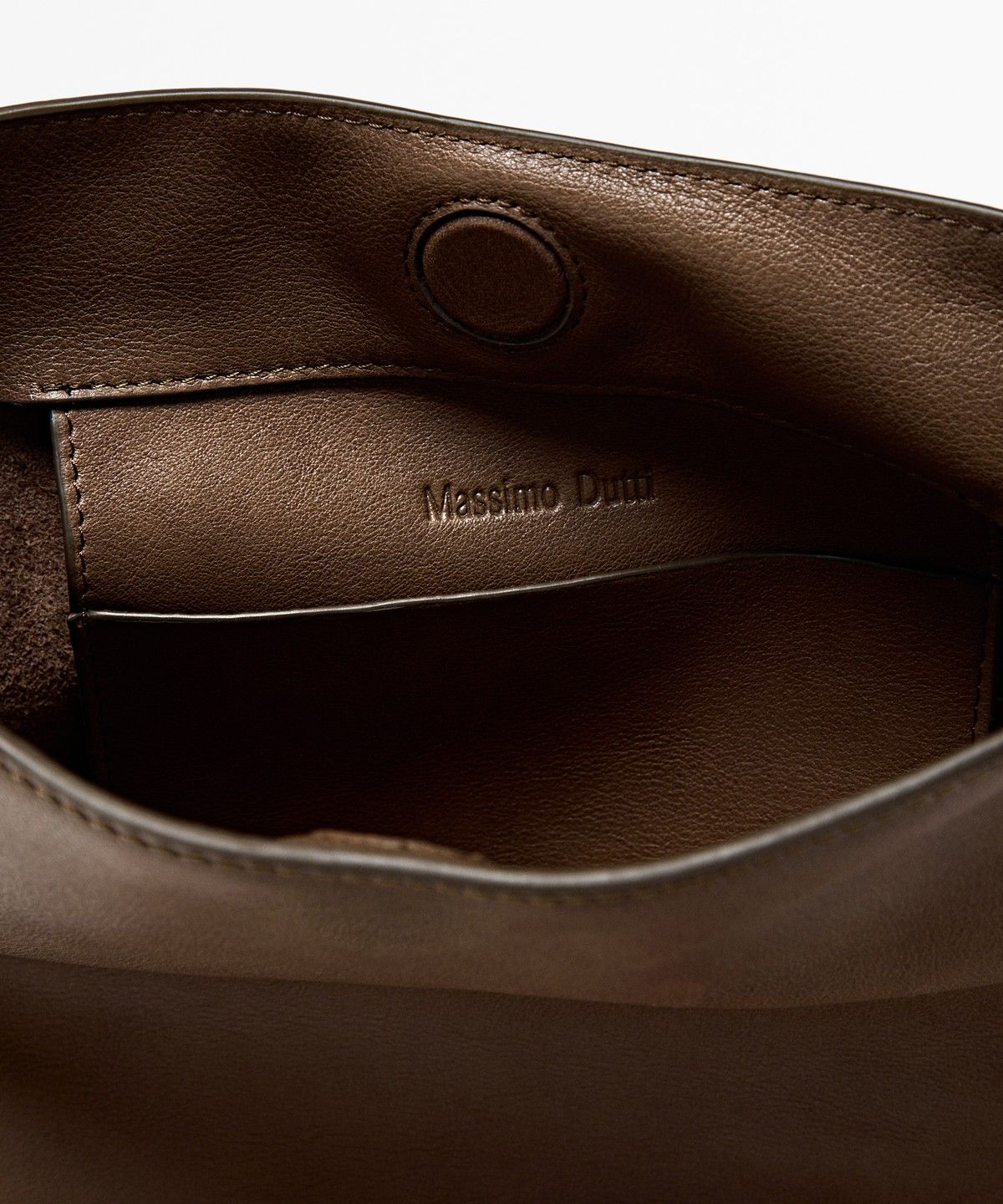 마시모두띠(MASSIMO DUTTI) 나파 가죽 미니 버킷 백