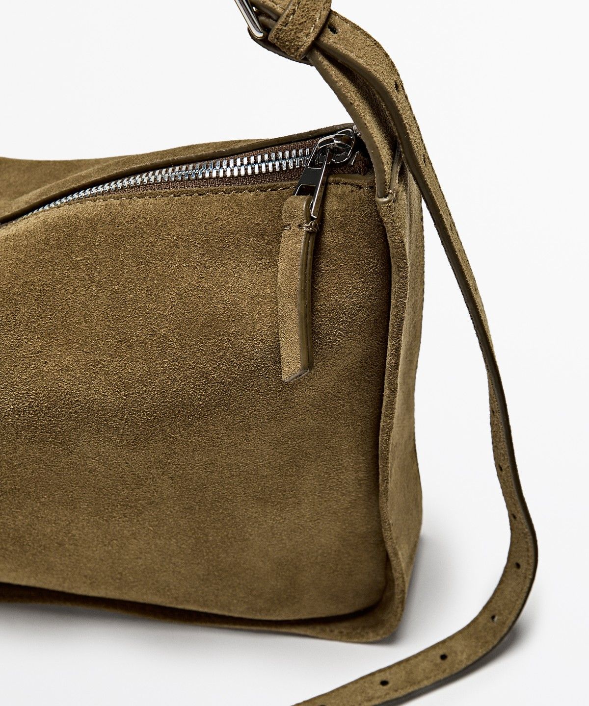 마시모두띠(MASSIMO DUTTI) 스플릿 스웨이드 레더 크로스백