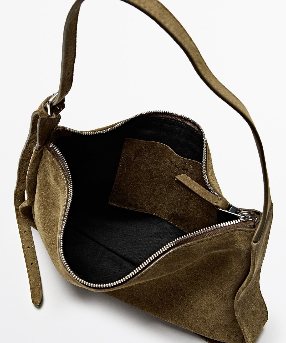 마시모두띠(MASSIMO DUTTI) 스플릿 스웨이드 레더 크로스백