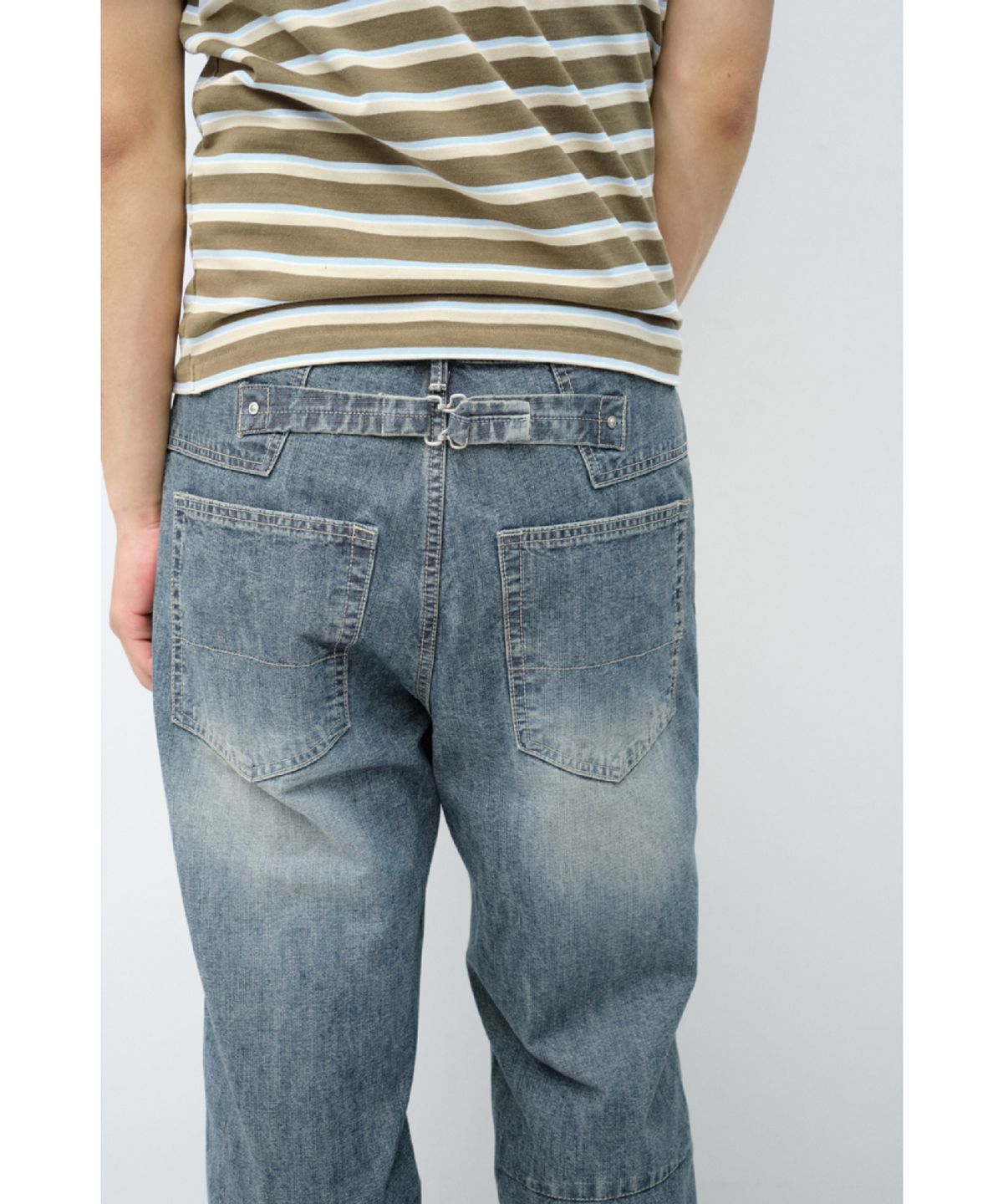해칭룸(HATCHINGROOM) Cinch Back Jeans Vintage Blue