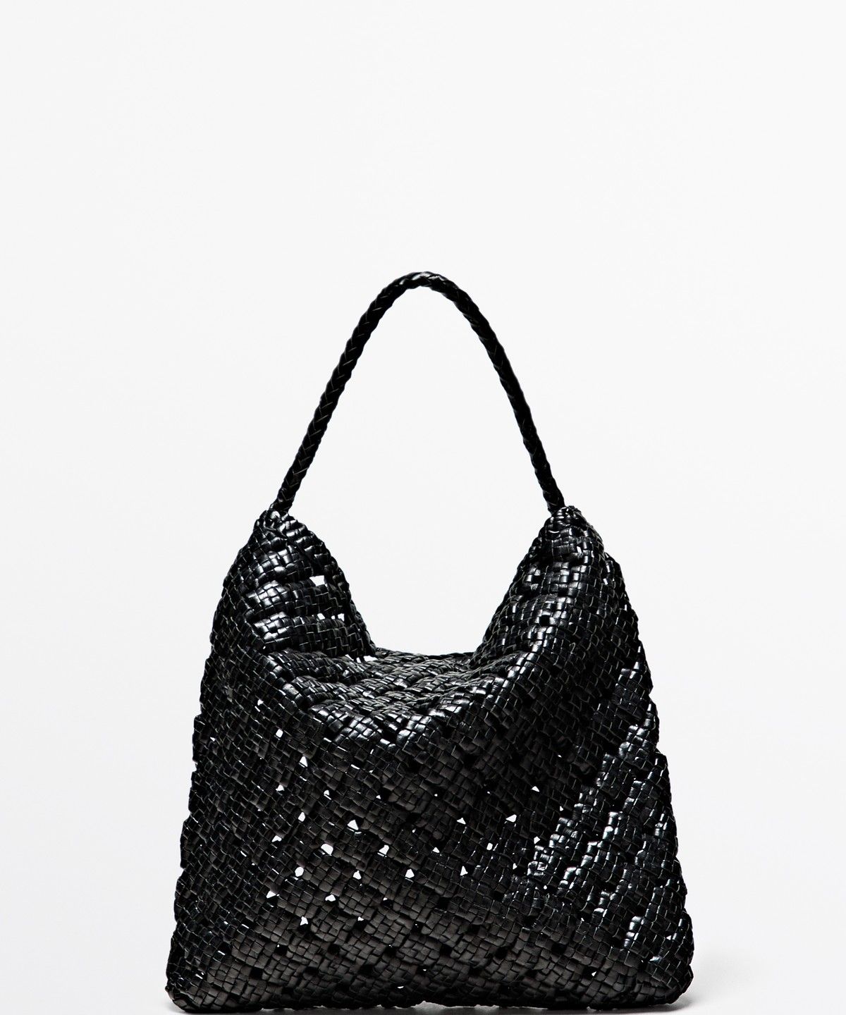 마시모두띠(MASSIMO DUTTI) 미디움 브레이디드 나파 가죽 백