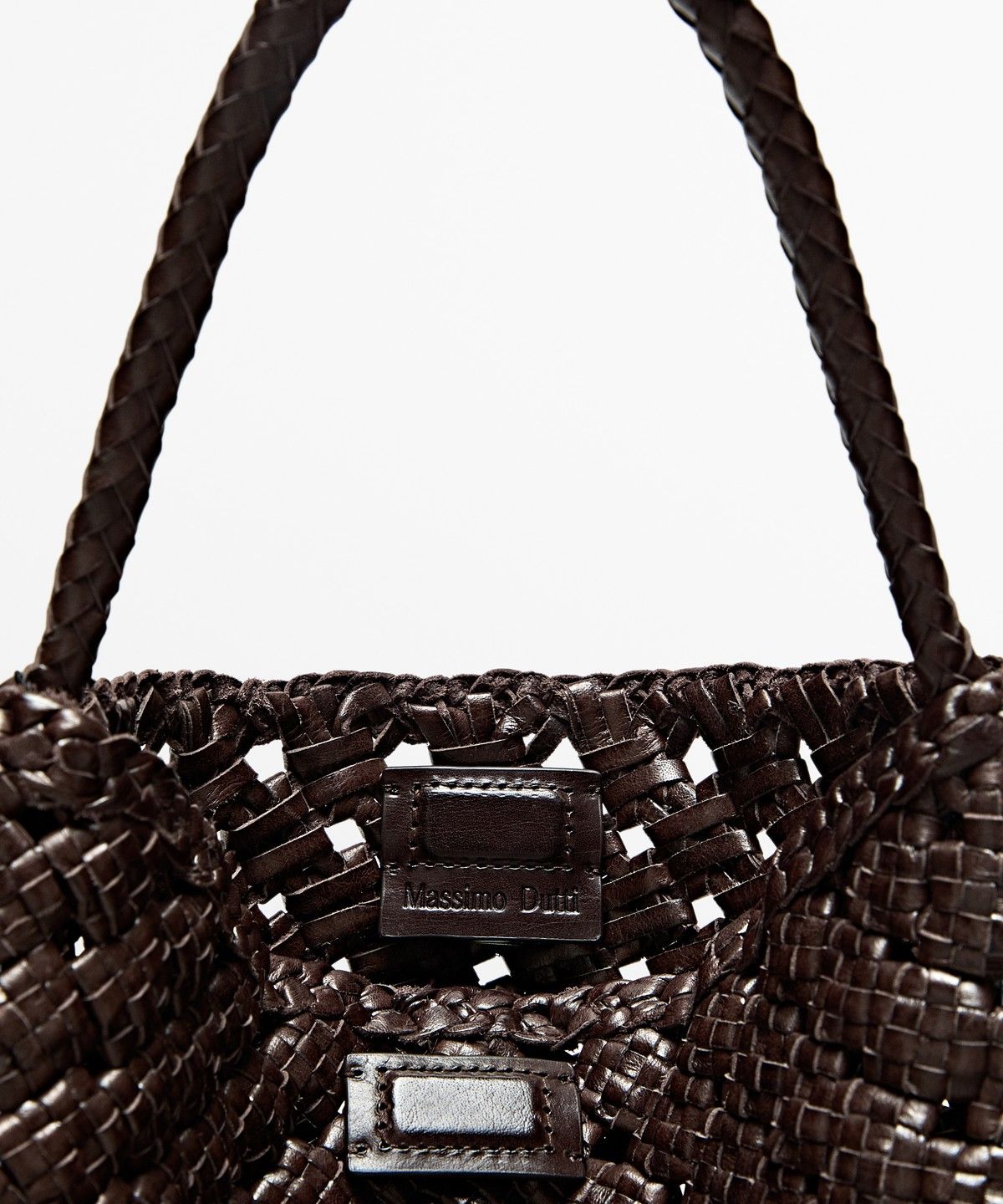 마시모두띠(MASSIMO DUTTI) 미디움 브레이디드 나파 가죽 백