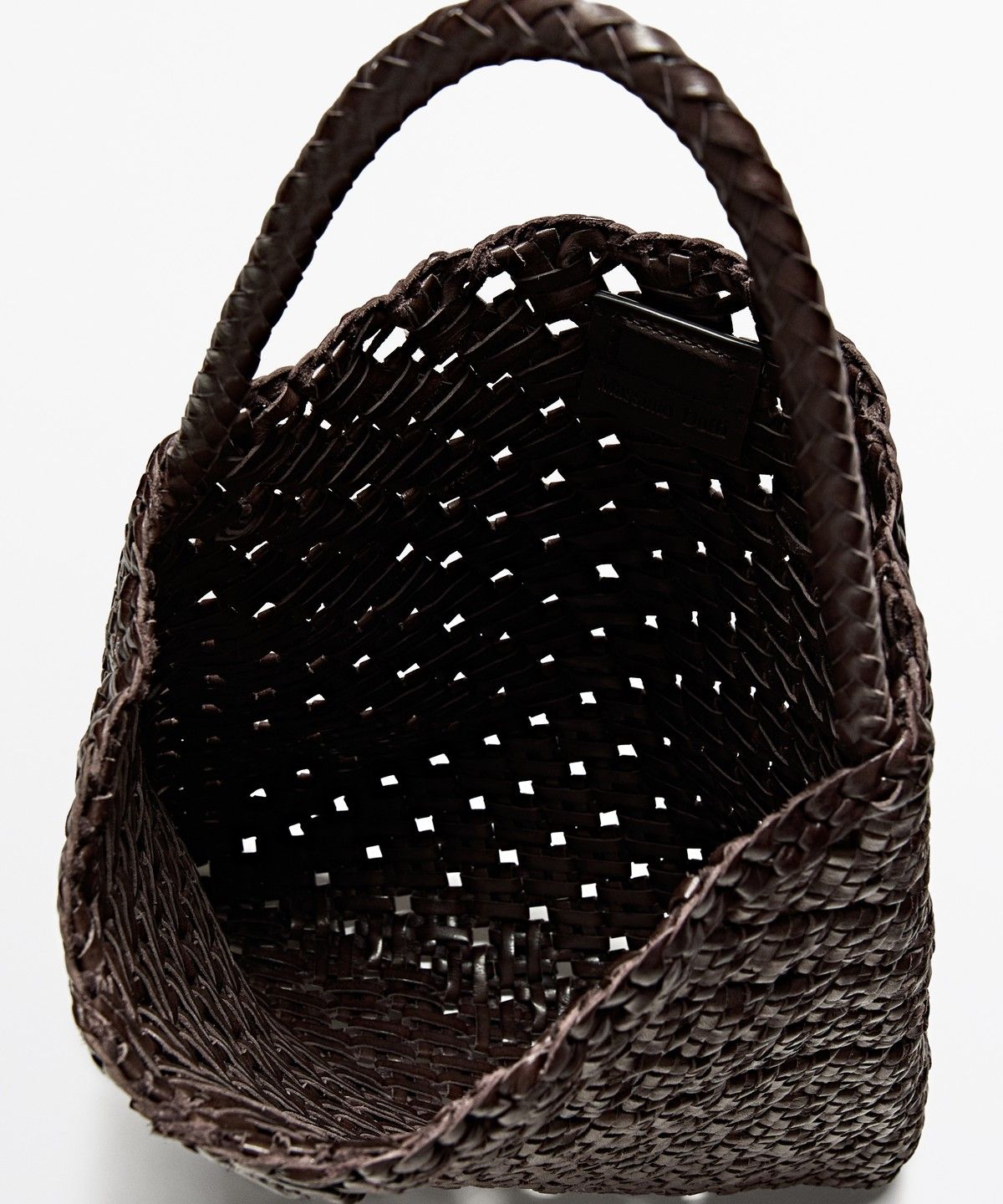 마시모두띠(MASSIMO DUTTI) 미디움 브레이디드 나파 가죽 백