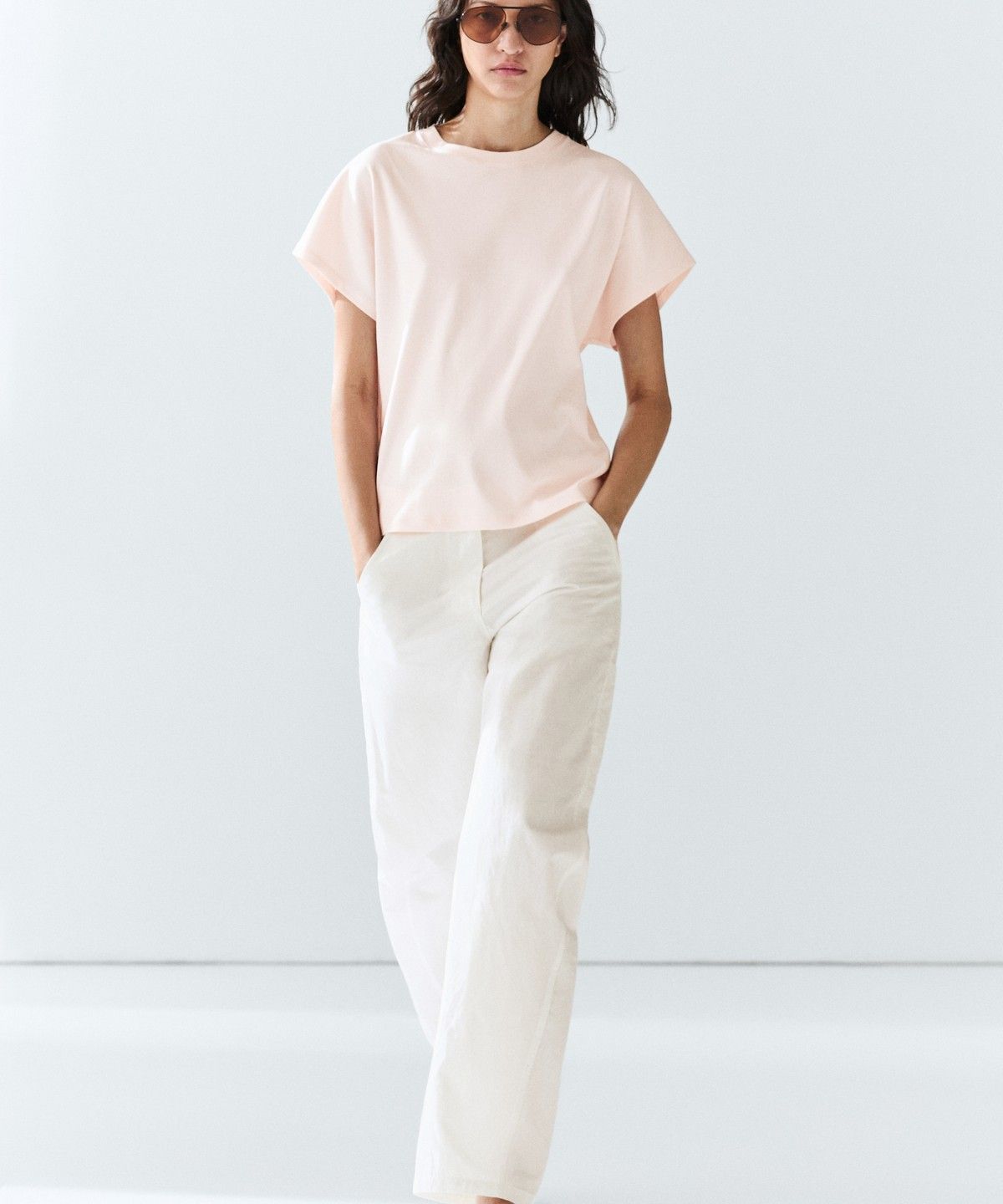 마시모두띠(MASSIMO DUTTI) 100% 면 반팔 티셔츠