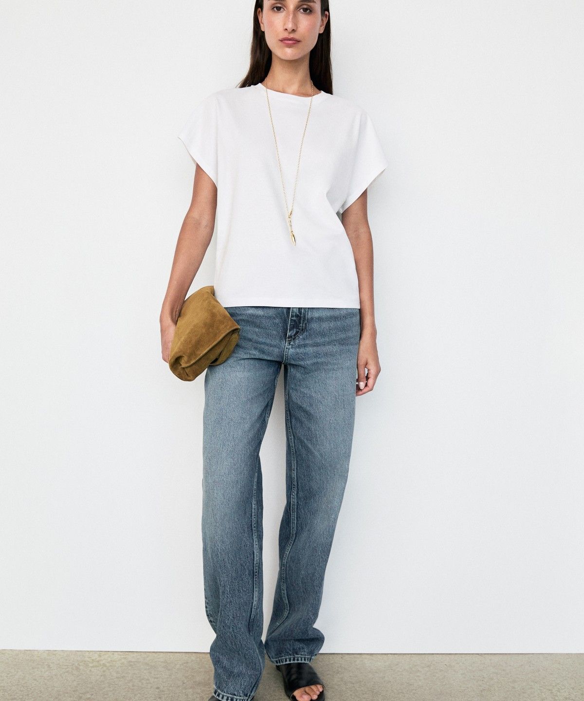 마시모두띠(MASSIMO DUTTI) 100% 면 반팔 티셔츠