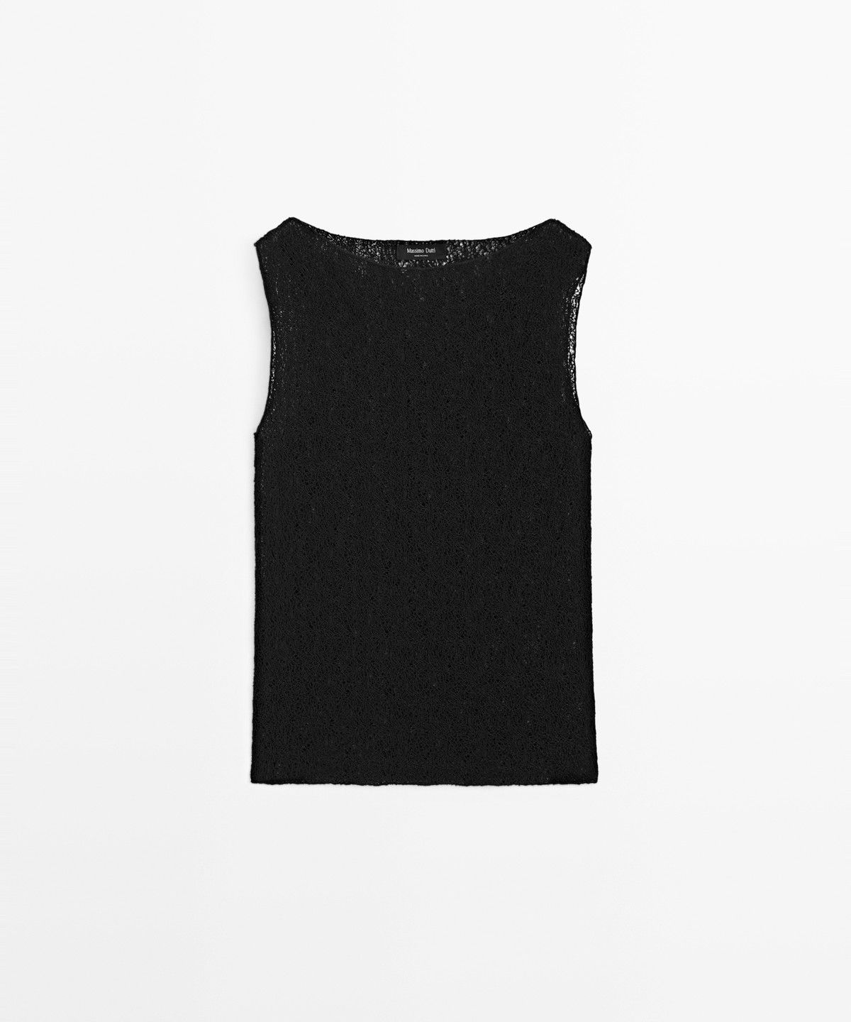 마시모두띠(MASSIMO DUTTI) 오픈워크 텍스처 슬리브리스 탑