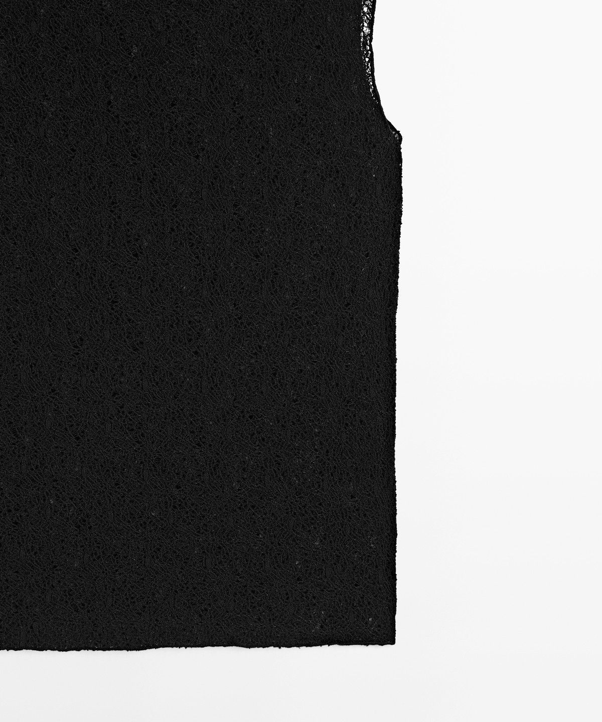 마시모두띠(MASSIMO DUTTI) 오픈워크 텍스처 슬리브리스 탑