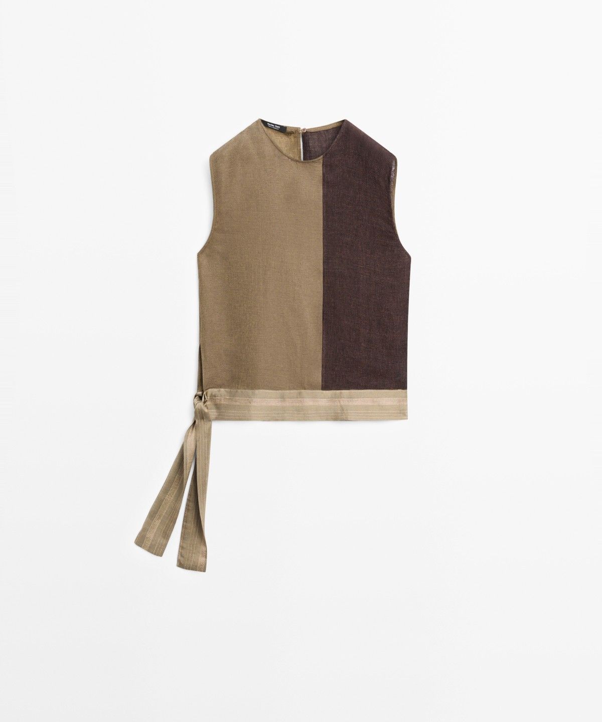 마시모두띠(MASSIMO DUTTI) 린넨 혼방 플루이드 탑