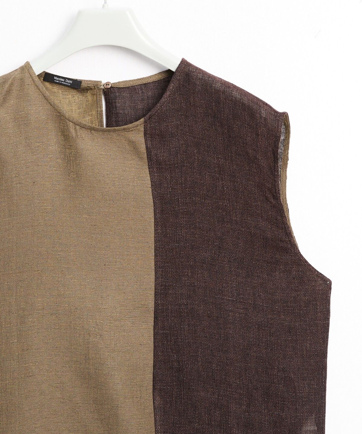 마시모두띠(MASSIMO DUTTI) 린넨 혼방 플루이드 탑