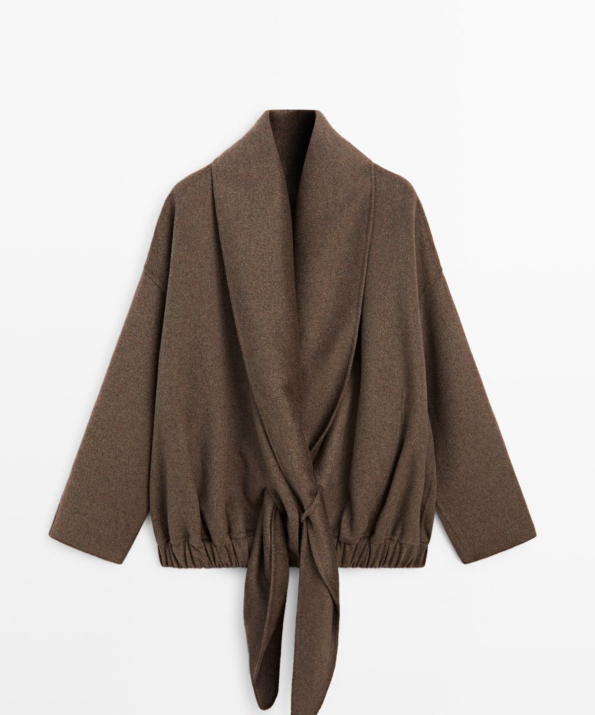 마시모두띠(MASSIMO DUTTI) 멜란지 울 랩 쇼트 재킷