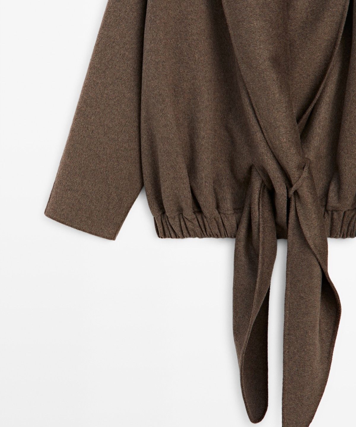 마시모두띠(MASSIMO DUTTI) 멜란지 울 랩 쇼트 재킷