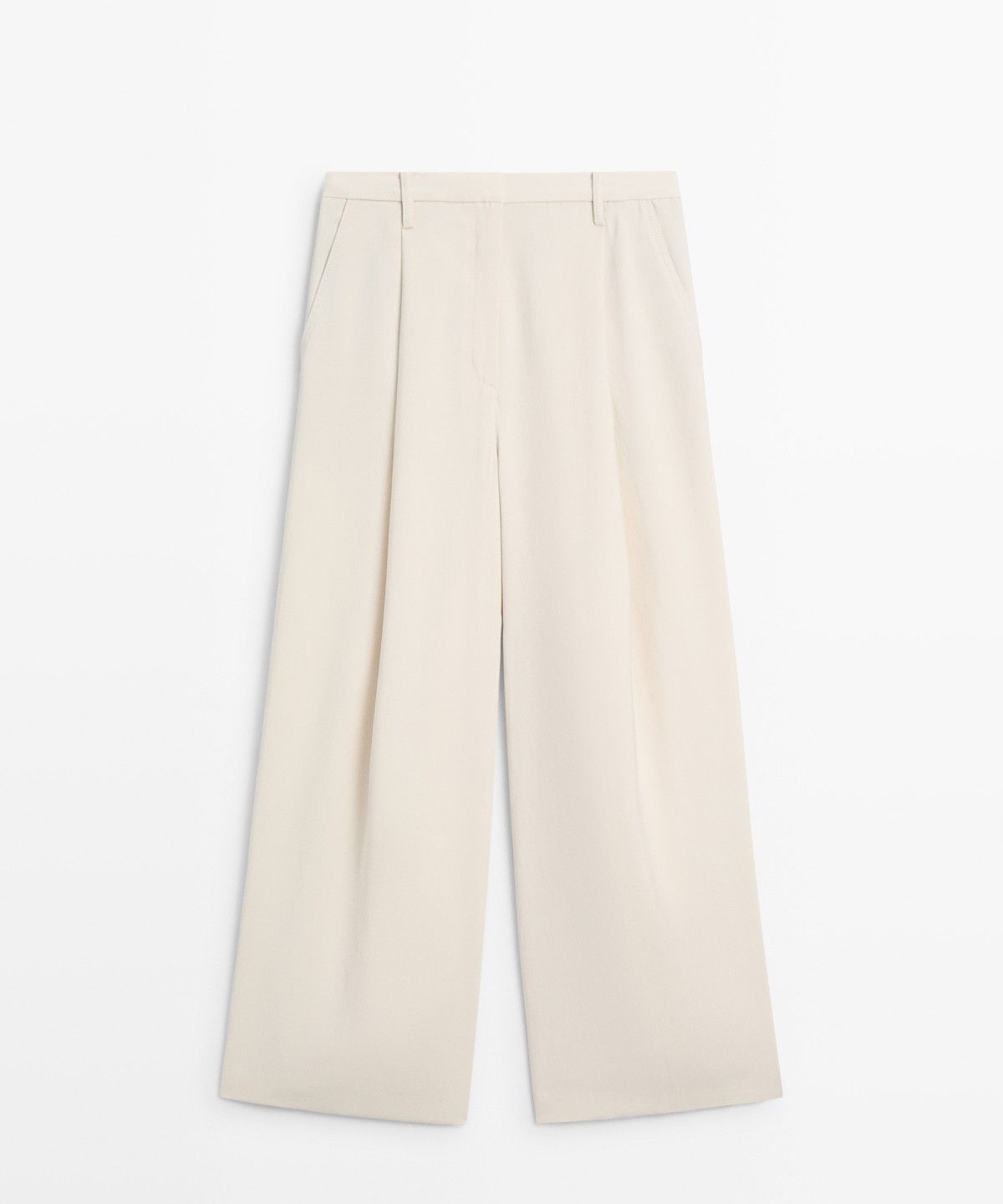마시모두띠(MASSIMO DUTTI) 크롭 와이드 레그 플루이드 팬츠