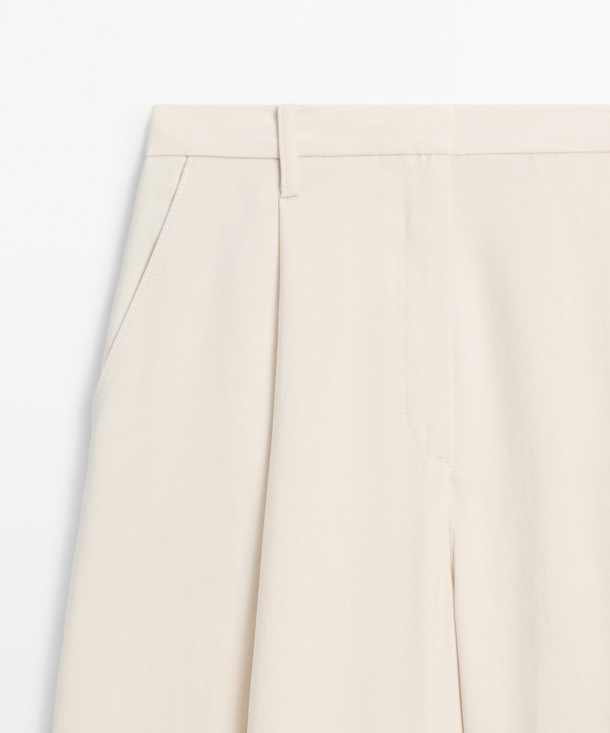 마시모두띠(MASSIMO DUTTI) 크롭 와이드 레그 플루이드 팬츠