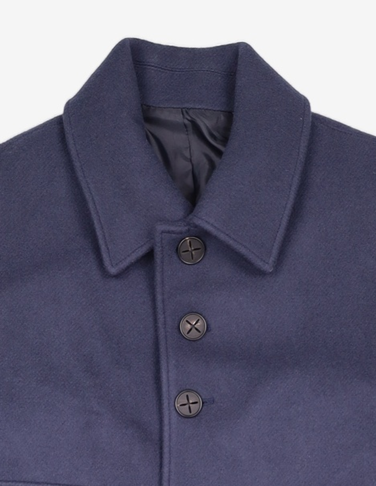 애드오프(ADDOFF) FELT POCKET BALMACAAN COAT DARK NAVY L