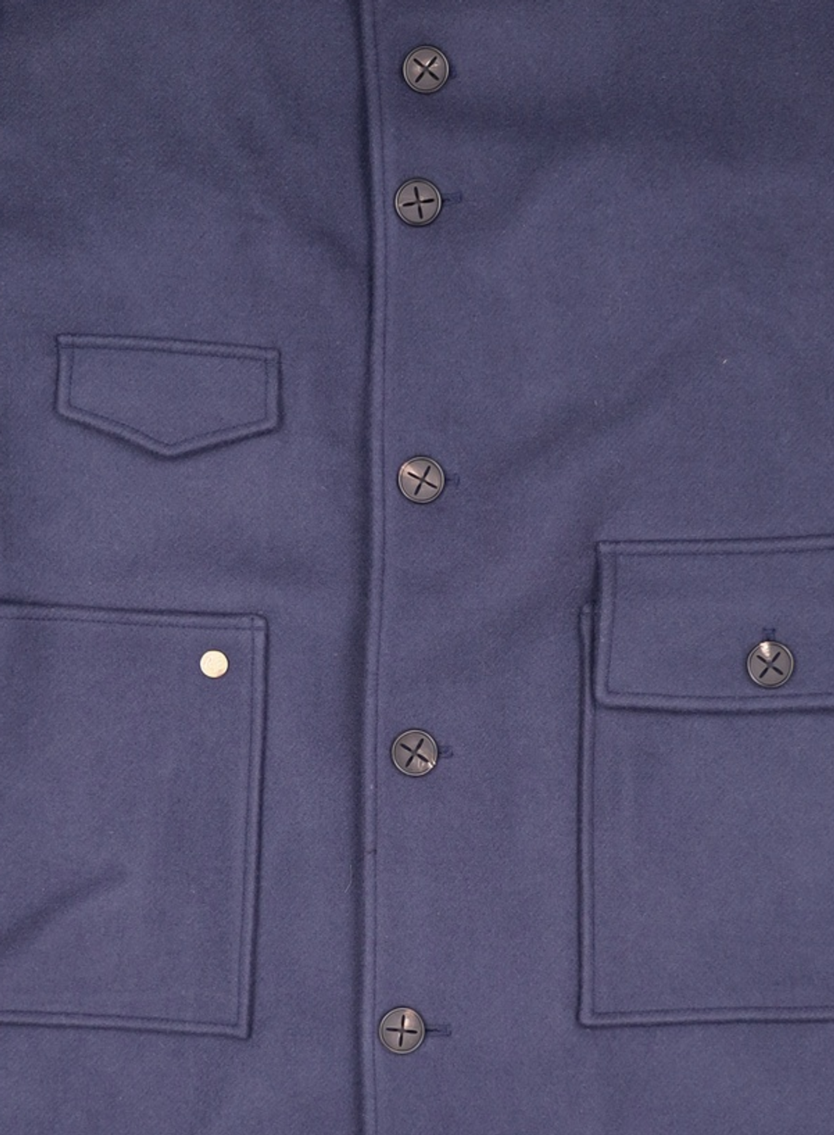 애드오프(ADDOFF) FELT POCKET BALMACAAN COAT DARK NAVY L