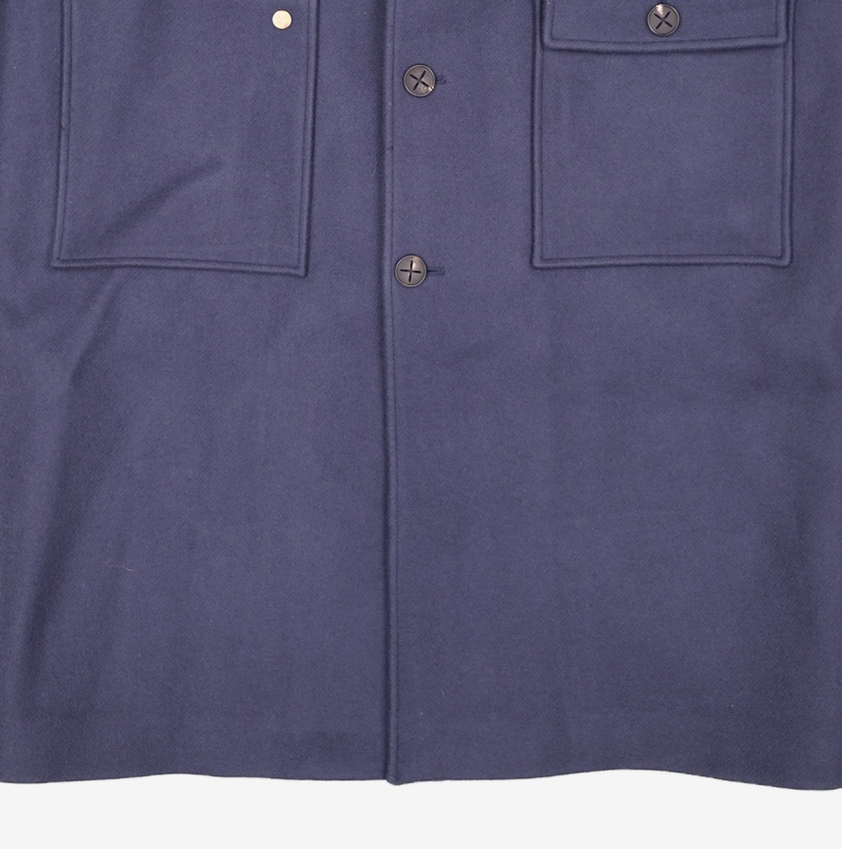 애드오프(ADDOFF) FELT POCKET BALMACAAN COAT DARK NAVY L