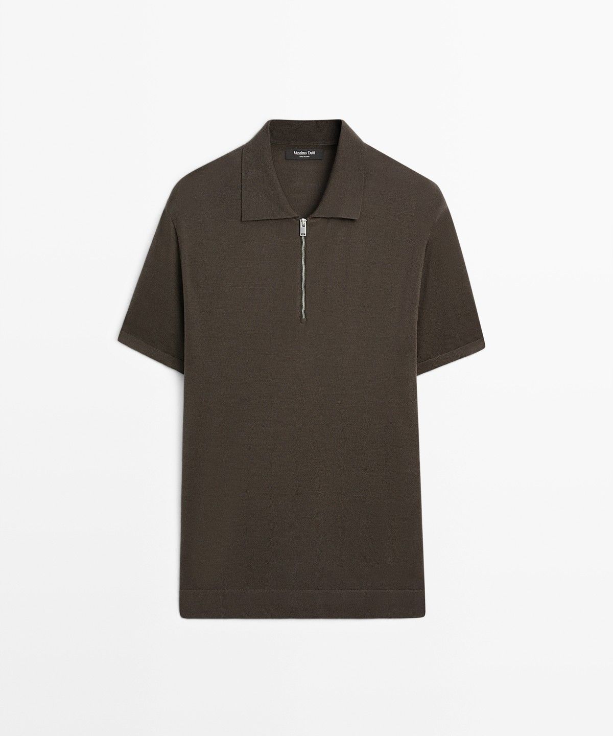 마시모두띠(MASSIMO DUTTI) 울 블렌드 지퍼 폴로 셔츠