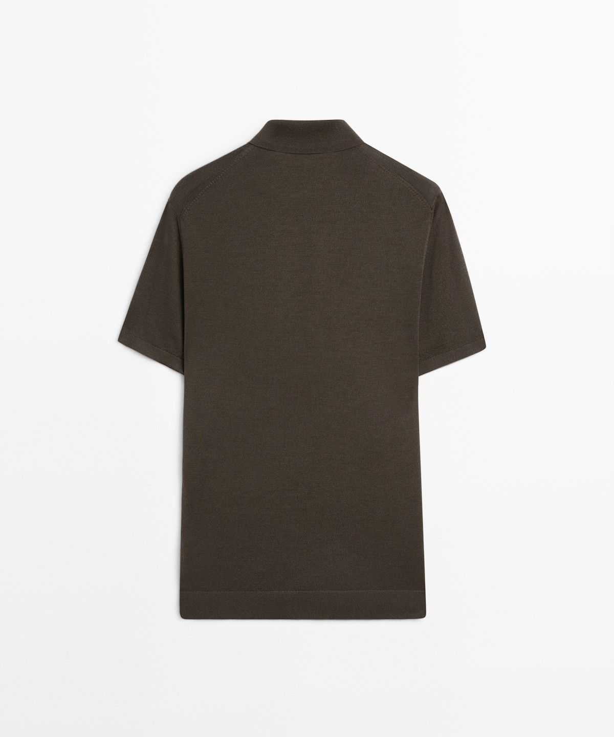 마시모두띠(MASSIMO DUTTI) 울 블렌드 지퍼 폴로 셔츠